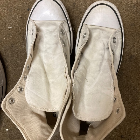White Converse High Top Platform Women's Size 10.5 - Picture 6 of 7
